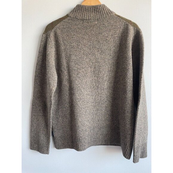 Fisherman Out Of Ireland Men's lambswool Argyle Sweater Size M gray blue 1/4 zip - Picture 2 of 14